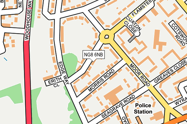 NG8 6NB map - OS OpenMap – Local (Ordnance Survey)