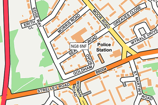 NG8 6NF map - OS OpenMap – Local (Ordnance Survey)