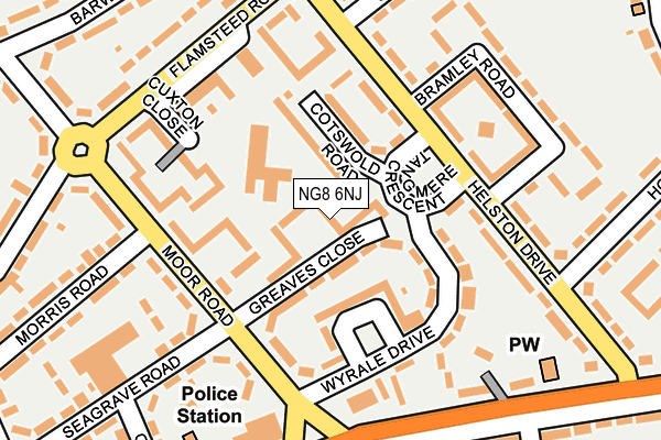 NG8 6NJ map - OS OpenMap – Local (Ordnance Survey)