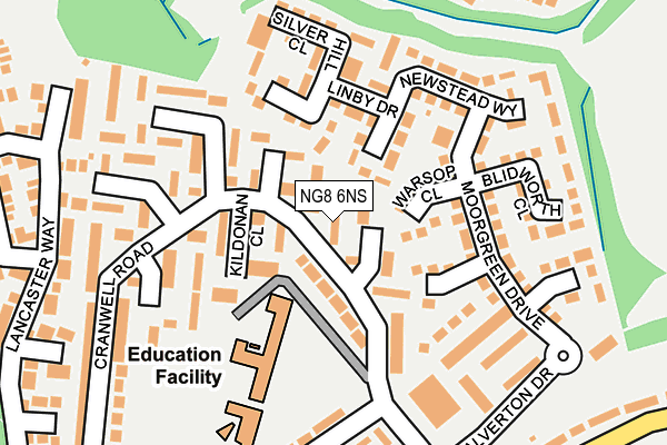 NG8 6NS map - OS OpenMap – Local (Ordnance Survey)