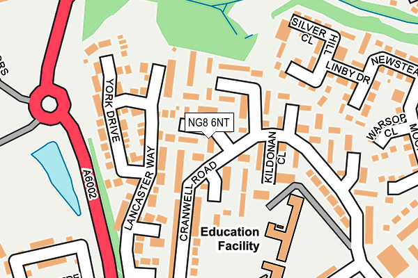 NG8 6NT map - OS OpenMap – Local (Ordnance Survey)