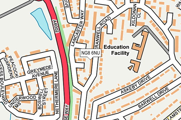 NG8 6NU map - OS OpenMap – Local (Ordnance Survey)