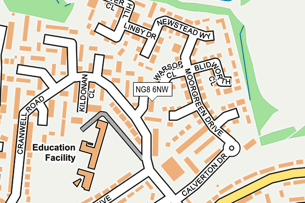 NG8 6NW map - OS OpenMap – Local (Ordnance Survey)