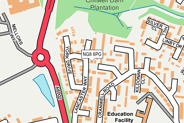 NG8 6PG map - OS OpenMap – Local (Ordnance Survey)