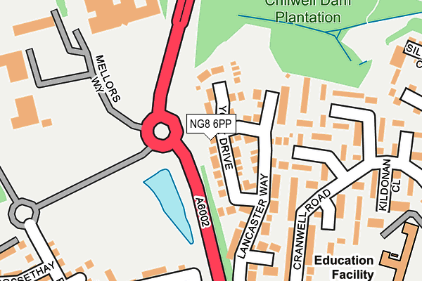 NG8 6PP map - OS OpenMap – Local (Ordnance Survey)