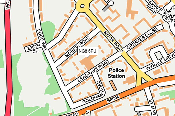 NG8 6PU map - OS OpenMap – Local (Ordnance Survey)