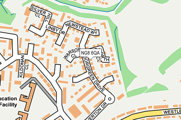 NG8 6QA map - OS OpenMap – Local (Ordnance Survey)