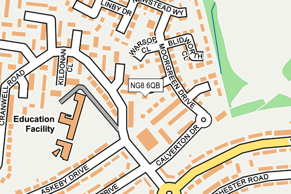 NG8 6QB map - OS OpenMap – Local (Ordnance Survey)