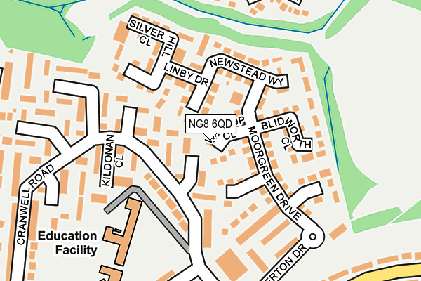 NG8 6QD map - OS OpenMap – Local (Ordnance Survey)