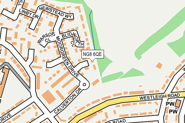 NG8 6QE map - OS OpenMap – Local (Ordnance Survey)