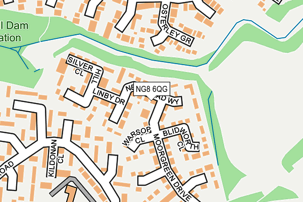 NG8 6QG map - OS OpenMap – Local (Ordnance Survey)