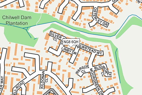 NG8 6QH map - OS OpenMap – Local (Ordnance Survey)