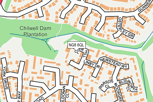 NG8 6QL map - OS OpenMap – Local (Ordnance Survey)