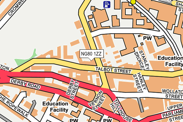 NG80 1ZZ map - OS OpenMap – Local (Ordnance Survey)