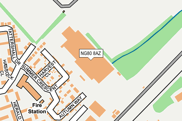 NG80 8AZ map - OS OpenMap – Local (Ordnance Survey)