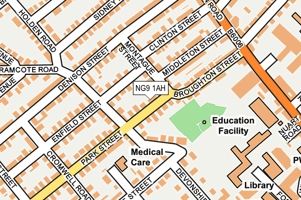 NG9 1AH map - OS OpenMap – Local (Ordnance Survey)