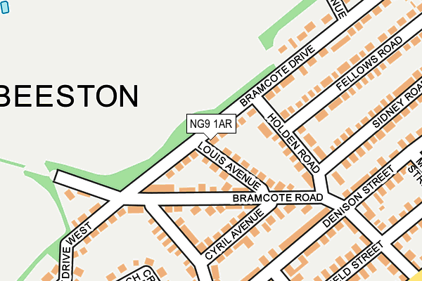 NG9 1AR map - OS OpenMap – Local (Ordnance Survey)