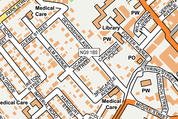 Map of BDP PRACTICE LTD at local scale