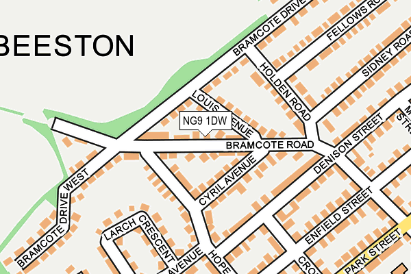 NG9 1DW map - OS OpenMap – Local (Ordnance Survey)