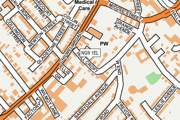 NG9 1EL map - OS OpenMap – Local (Ordnance Survey)