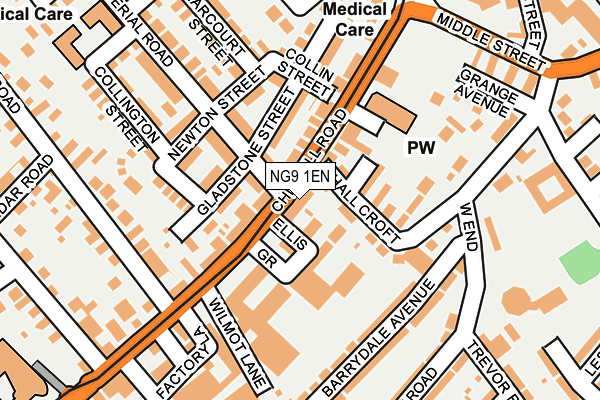 NG9 1EN map - OS OpenMap – Local (Ordnance Survey)