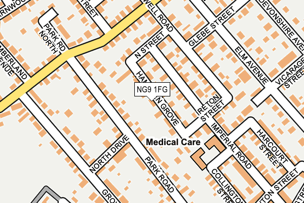 NG9 1FG map - OS OpenMap – Local (Ordnance Survey)