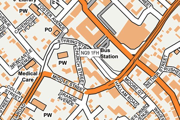 NG9 1FH map - OS OpenMap – Local (Ordnance Survey)