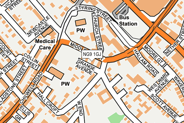NG9 1GJ map - OS OpenMap – Local (Ordnance Survey)