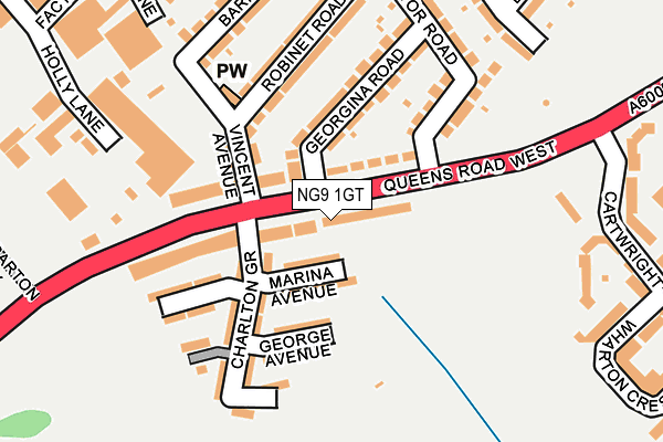 NG9 1GT map - OS OpenMap – Local (Ordnance Survey)