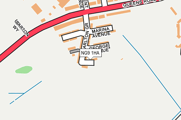 NG9 1HA map - OS OpenMap – Local (Ordnance Survey)