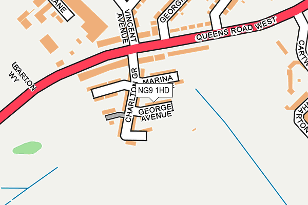 NG9 1HD map - OS OpenMap – Local (Ordnance Survey)