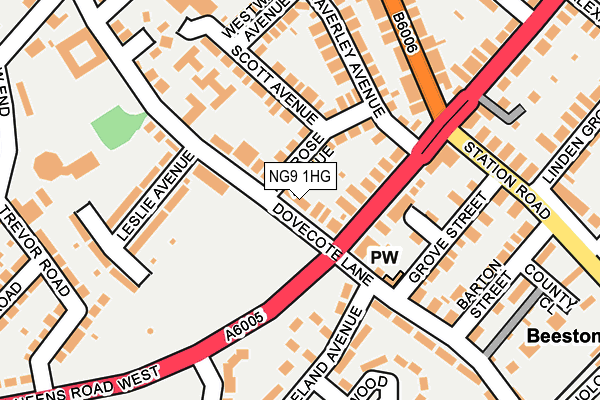 NG9 1HG map - OS OpenMap – Local (Ordnance Survey)