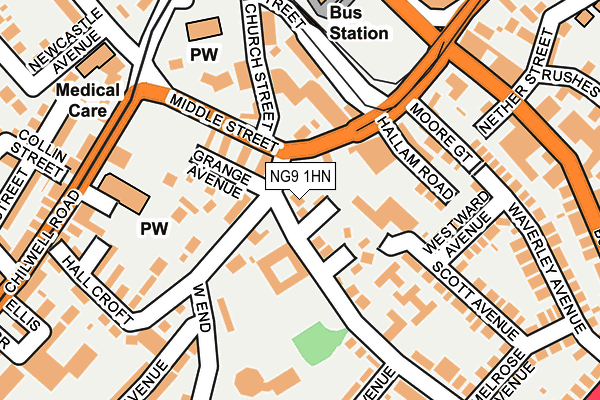 NG9 1HN map - OS OpenMap – Local (Ordnance Survey)