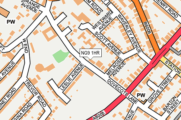 NG9 1HR map - OS OpenMap – Local (Ordnance Survey)