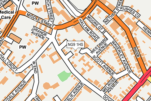 NG9 1HS map - OS OpenMap – Local (Ordnance Survey)