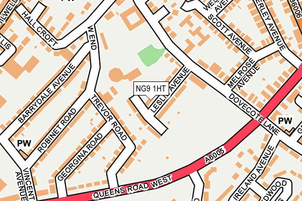 NG9 1HT map - OS OpenMap – Local (Ordnance Survey)