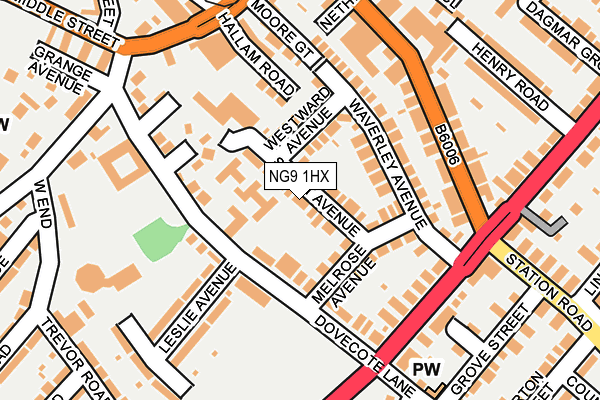 NG9 1HX map - OS OpenMap – Local (Ordnance Survey)