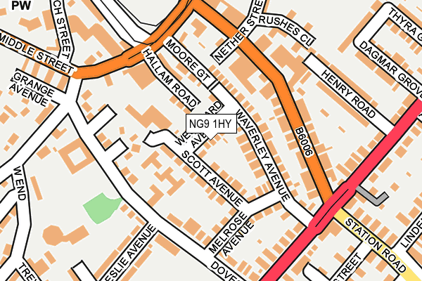 NG9 1HY map - OS OpenMap – Local (Ordnance Survey)