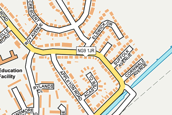 NG9 1JR map - OS OpenMap – Local (Ordnance Survey)