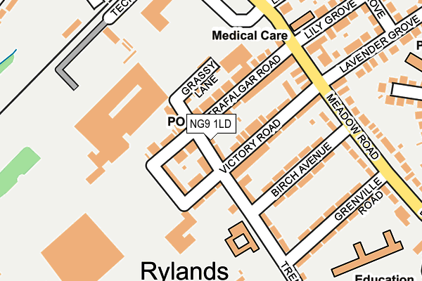NG9 1LD map - OS OpenMap – Local (Ordnance Survey)