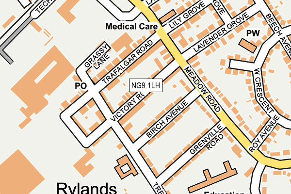 NG9 1LH map - OS OpenMap – Local (Ordnance Survey)