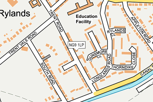 NG9 1LP map - OS OpenMap – Local (Ordnance Survey)