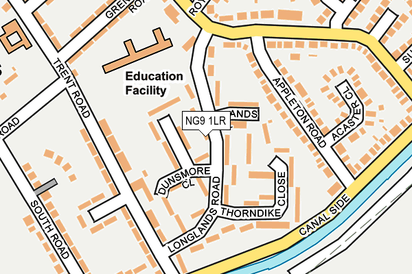 NG9 1LR map - OS OpenMap – Local (Ordnance Survey)