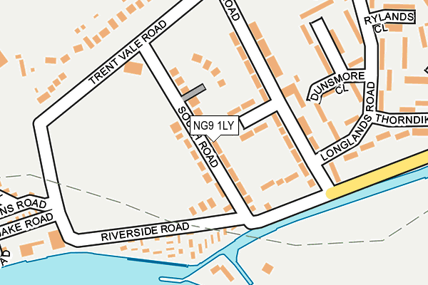 NG9 1LY map - OS OpenMap – Local (Ordnance Survey)