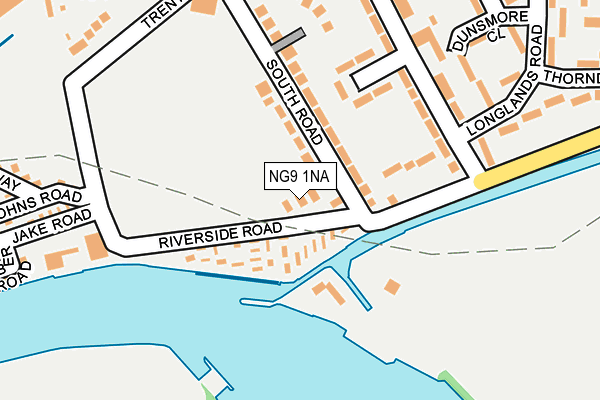 NG9 1NA map - OS OpenMap – Local (Ordnance Survey)