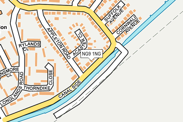 NG9 1NG map - OS OpenMap – Local (Ordnance Survey)