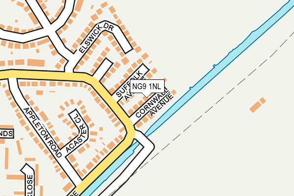 NG9 1NL map - OS OpenMap – Local (Ordnance Survey)