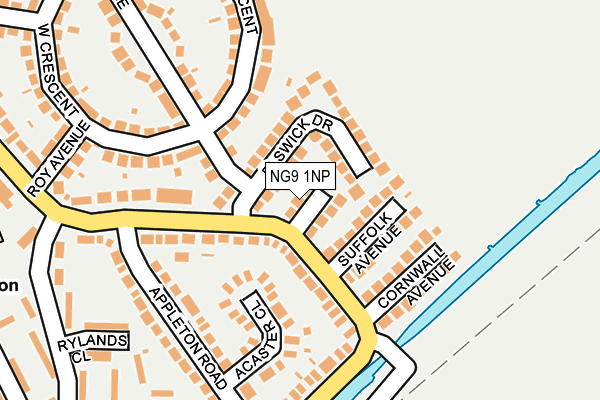 NG9 1NP map - OS OpenMap – Local (Ordnance Survey)