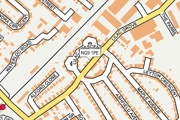 NG9 1PE map - OS OpenMap – Local (Ordnance Survey)