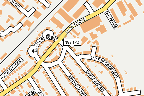 NG9 1PQ map - OS OpenMap – Local (Ordnance Survey)